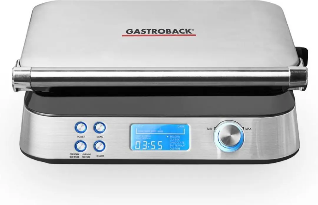 Gastroback Advanced Control 2 wafel(s) 1600 W Zwart, Zilver