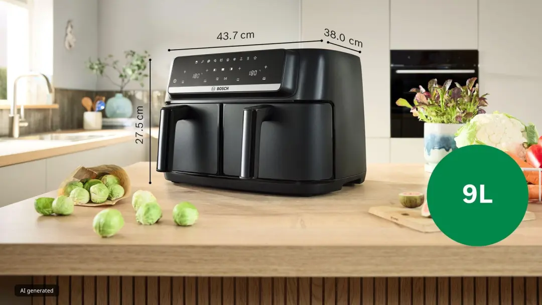 Bosch Serie 4 MAFD440B1 Heteluchtfriteuse - 2500W - 9L - Zwart - afbeelding 2 van 6