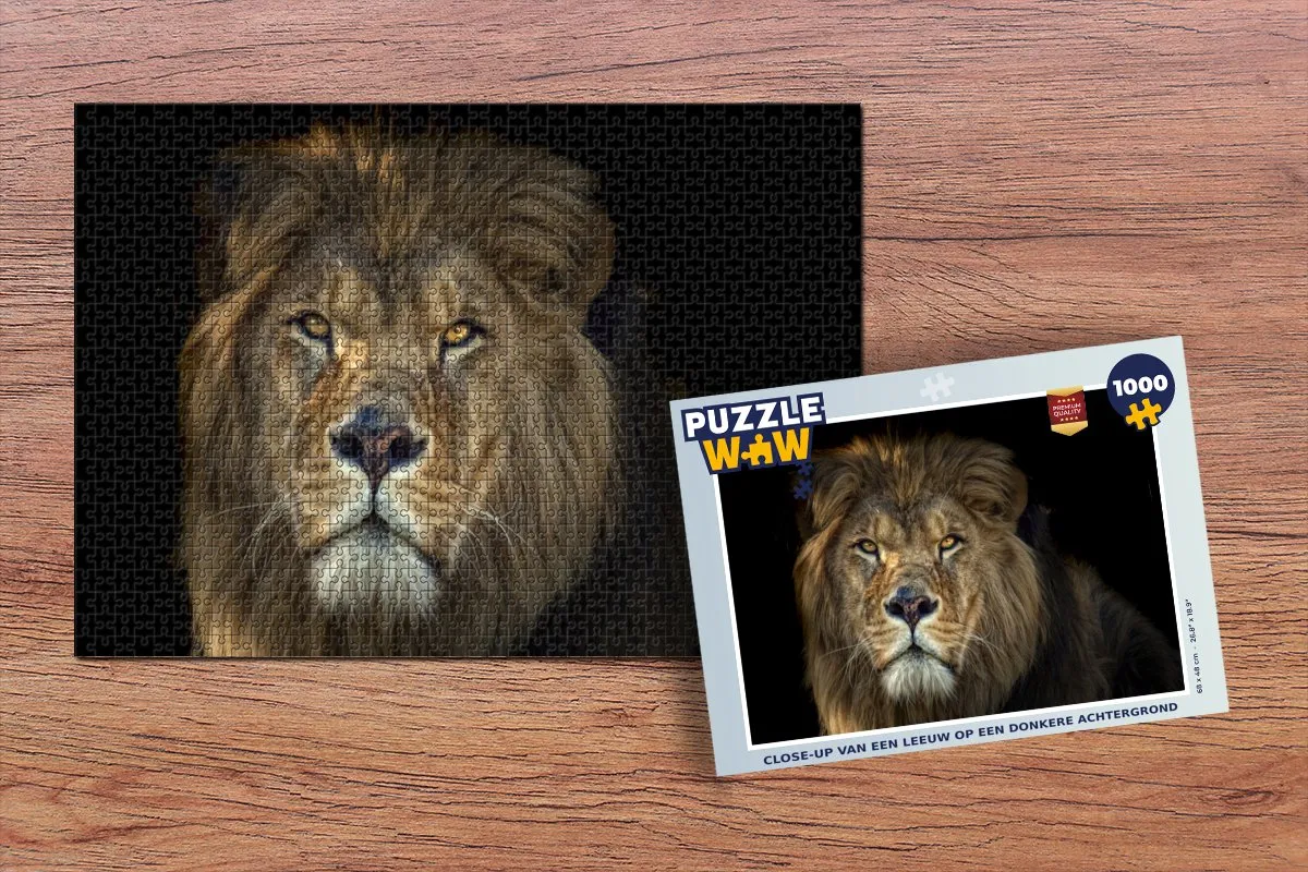 PuzzleWow Leeuw Wilde Dieren Legpuzzel 1000 Stuks - Multicolor