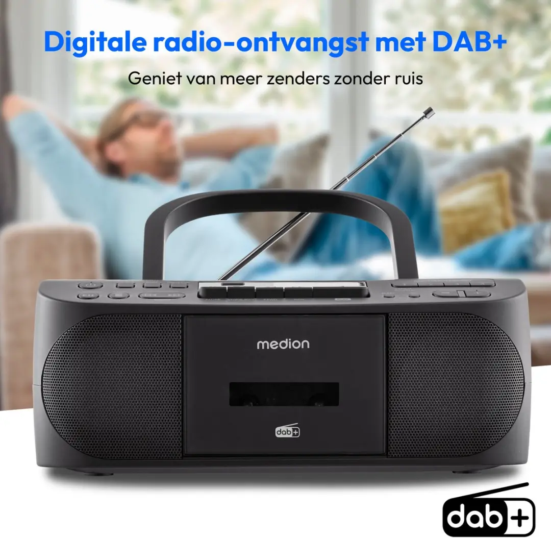 Medion DRX-1 Plus Boombox 6W - Zwart - afbeelding 4 van 6
