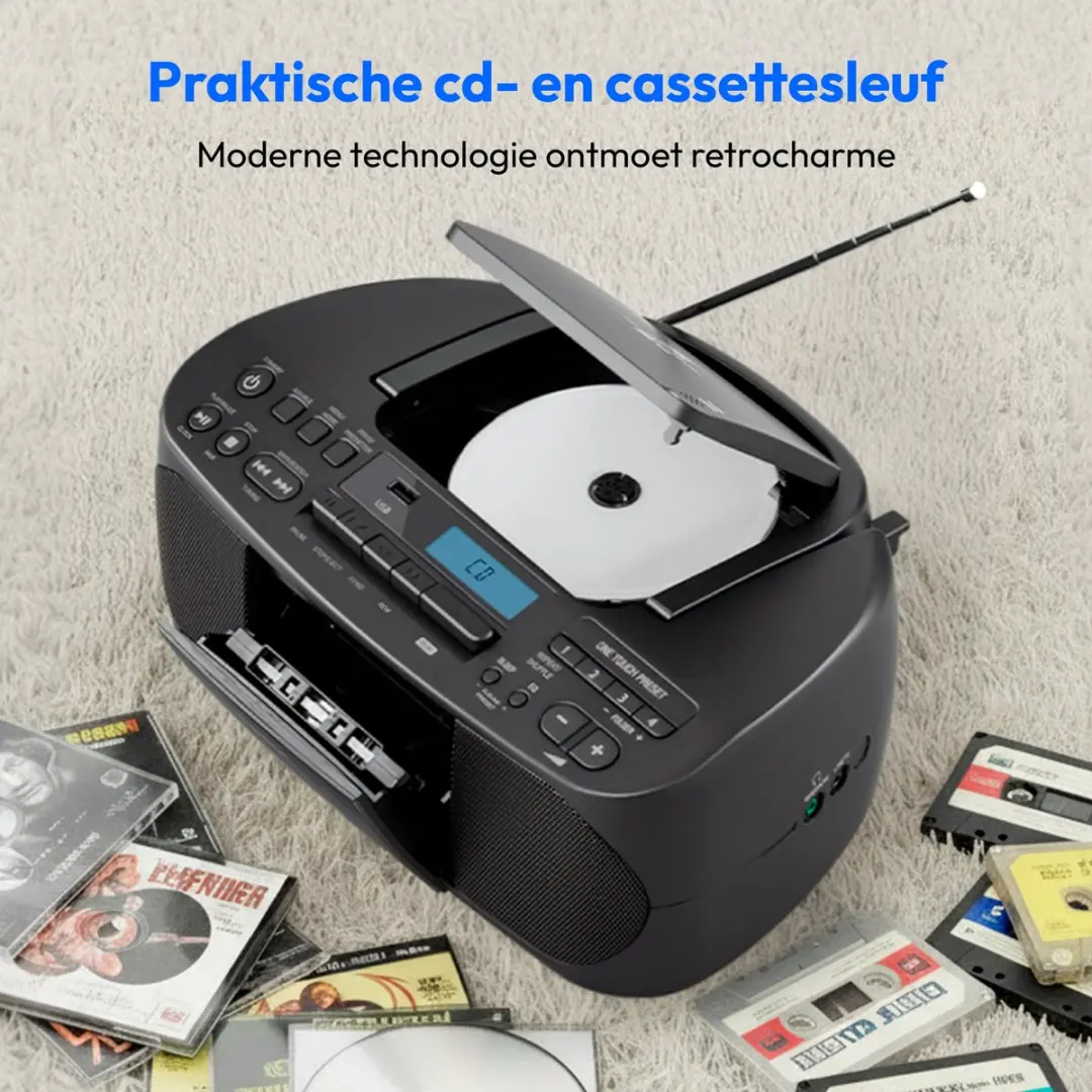Medion DRX-1 Plus Boombox 6W - Zwart - afbeelding 6 van 6