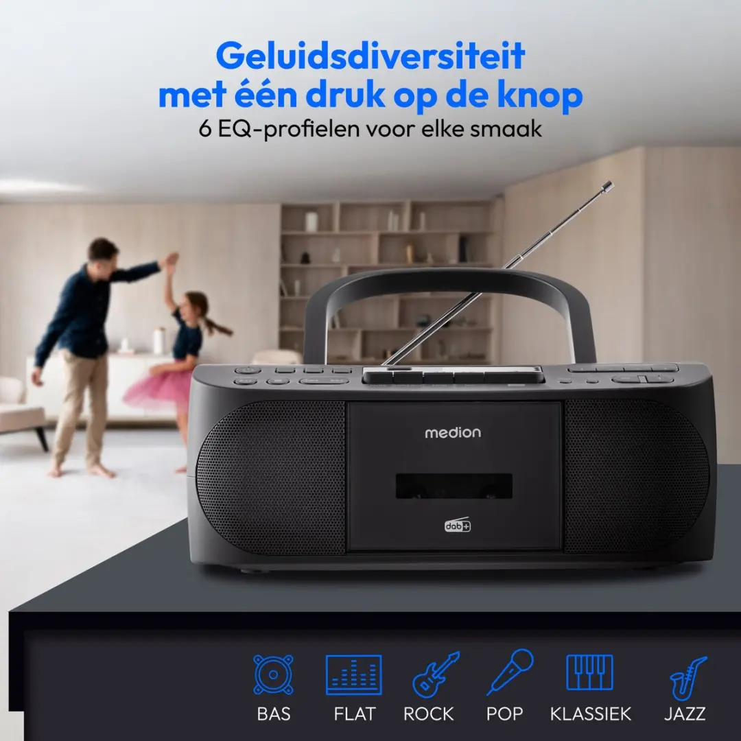 Medion DRX-1 Plus Boombox 6W - Zwart - afbeelding 2 van 6
