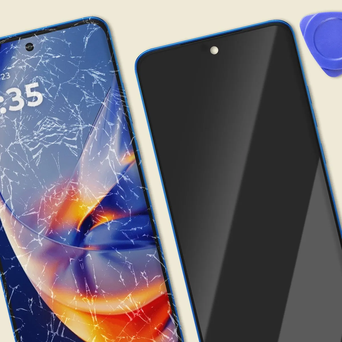 Motorola Edge 50 Neo Origineel Schermset - Blauw