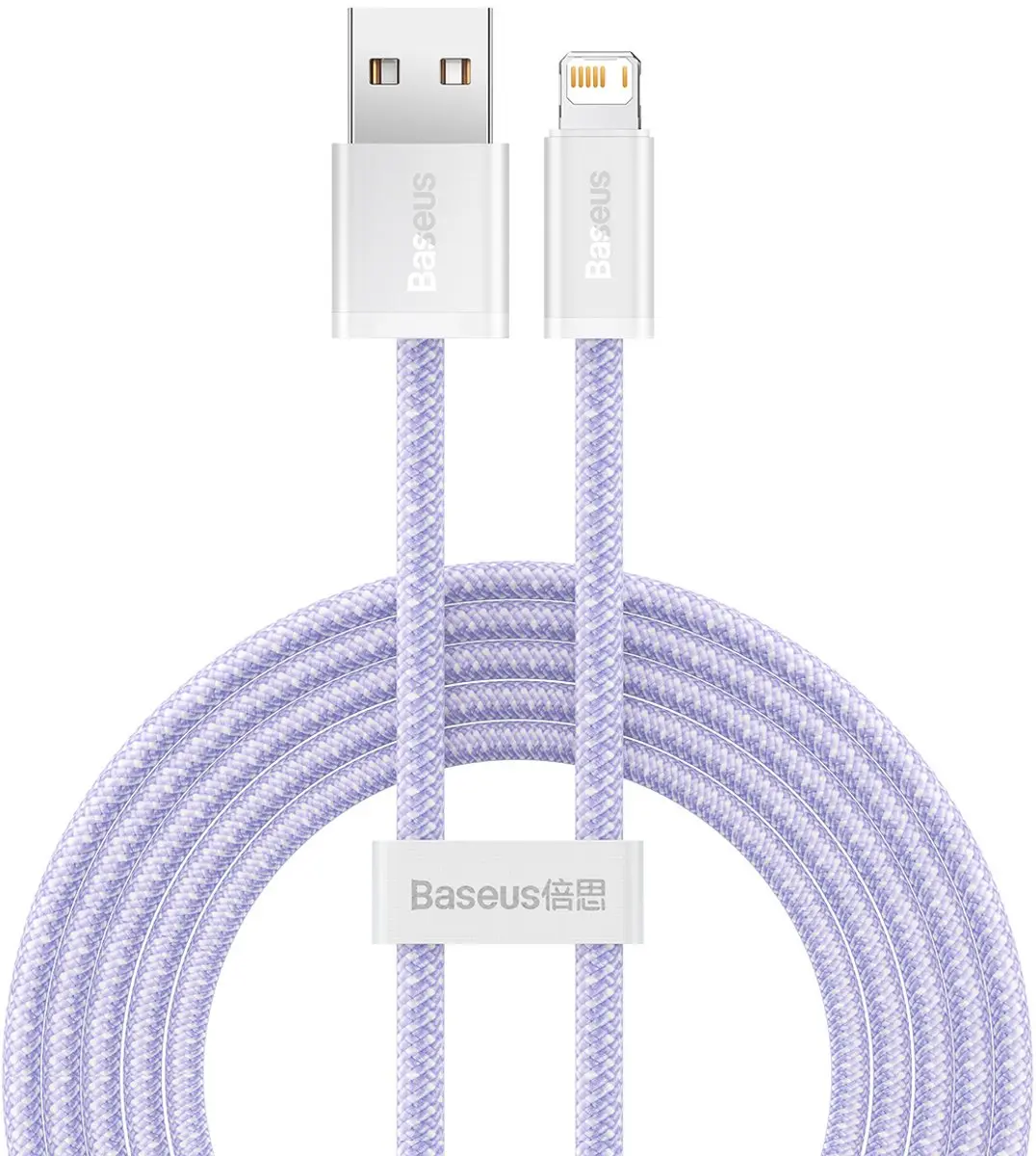 Baseus Dynamic USB-Lightningkabel 2,4A 2m - Paars - afbeelding 4 van 6