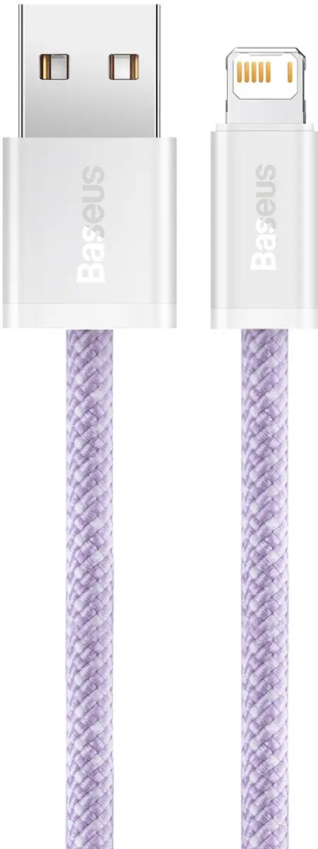 Baseus Dynamic USB-Lightningkabel 2,4A 2m - Paars - afbeelding 5 van 6