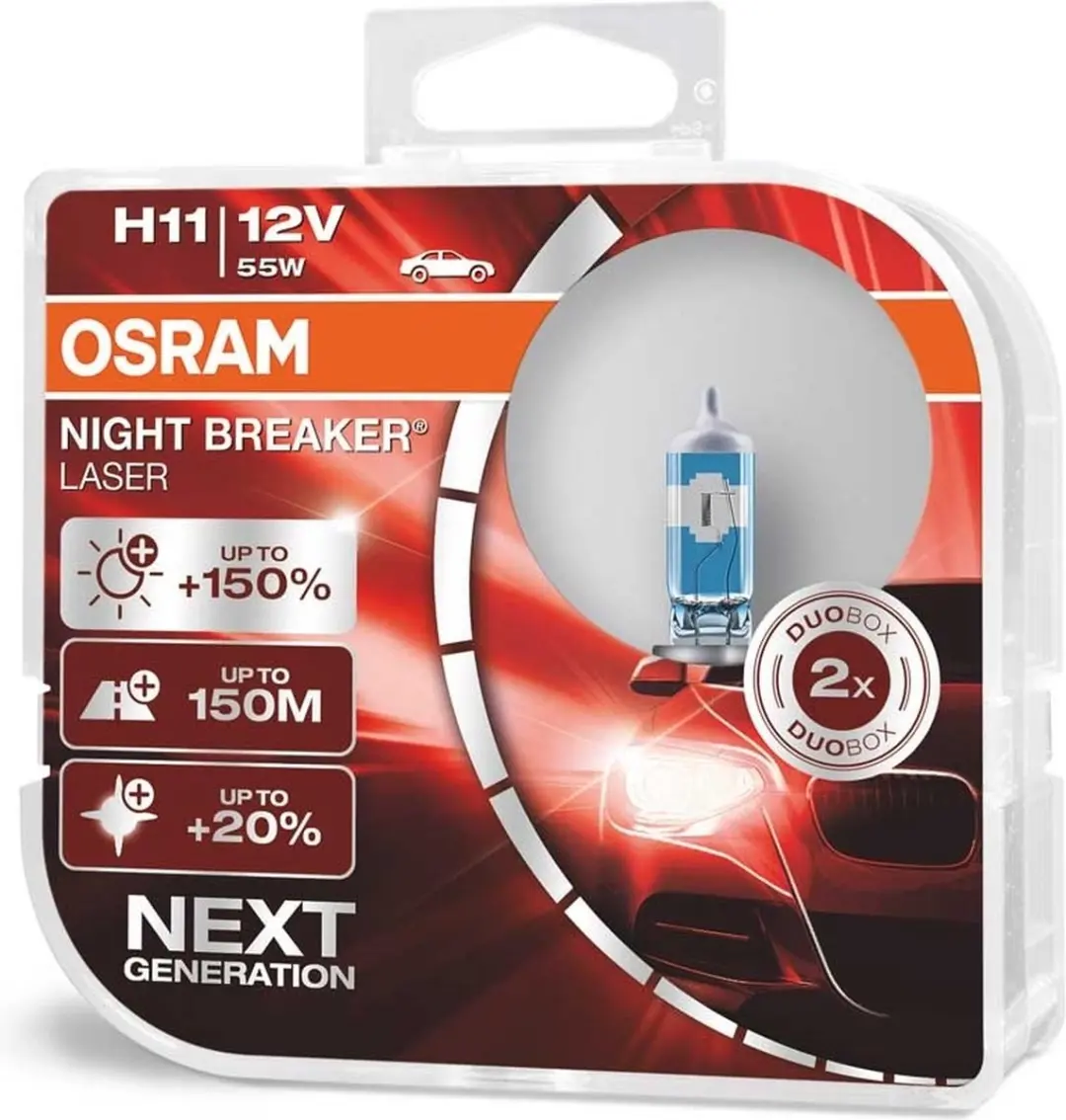 H11 Osram Night Breaker Laser 64211NL-HCB Per doos 2 stuks!