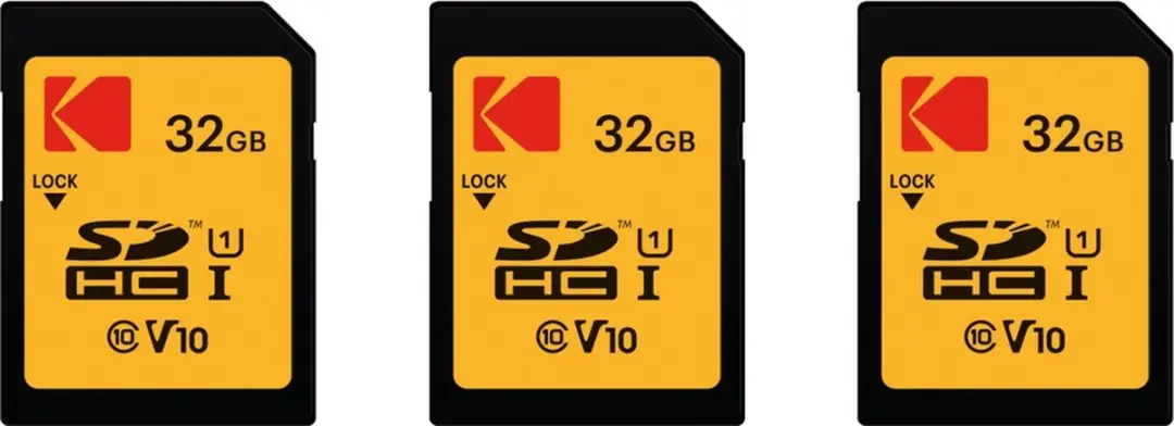 Pack de 3 Cartes Mémoire KODAK SDHC Ultra High Speed