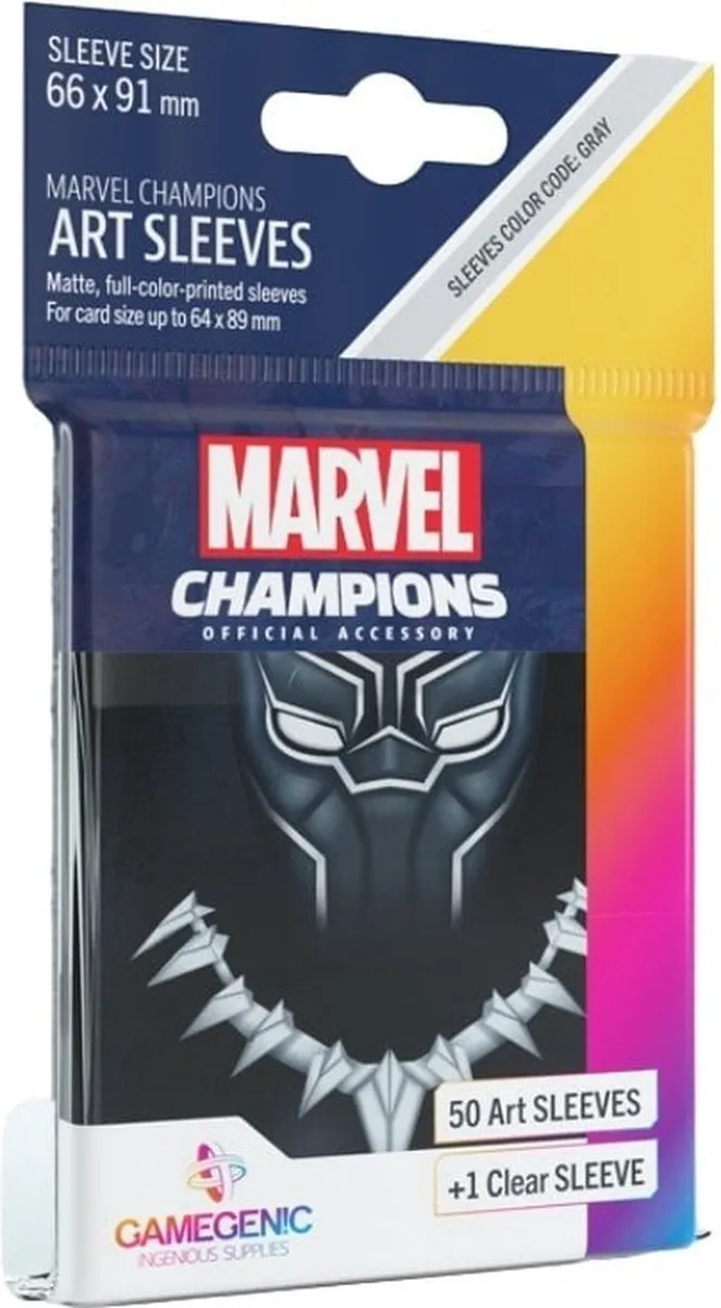 Marvel Champions Black Panther Board Game Sleeves 66x91mm