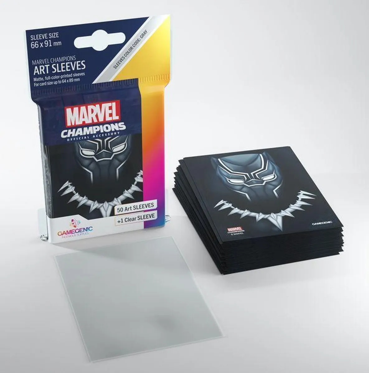 Marvel Champions Black Panther Board Game Sleeves 66x91mm