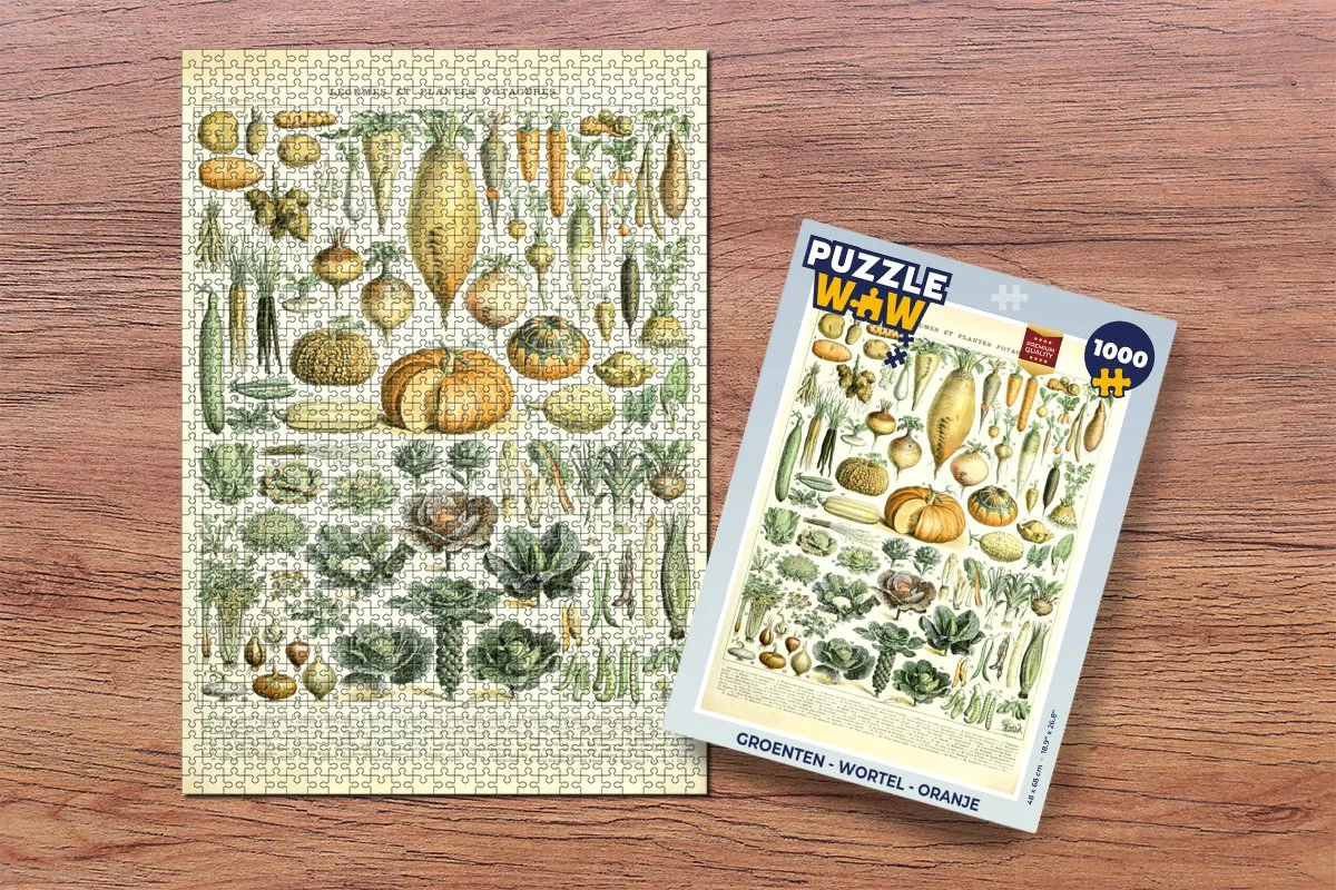 PuzzleWow Vintage Groenten Legpuzzel 1000 Stuks - Adolphe Millot