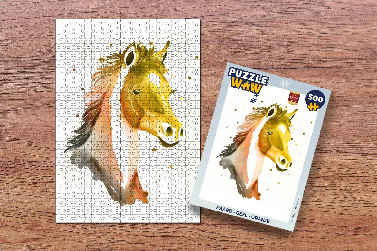 PuzzleWow Paard Legpuzzel 500 Stuks - Multicolor