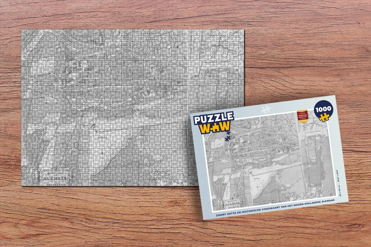 PuzzleWow Vintage Alkmaar Legpuzzel 1000 Stuks - Multicolor