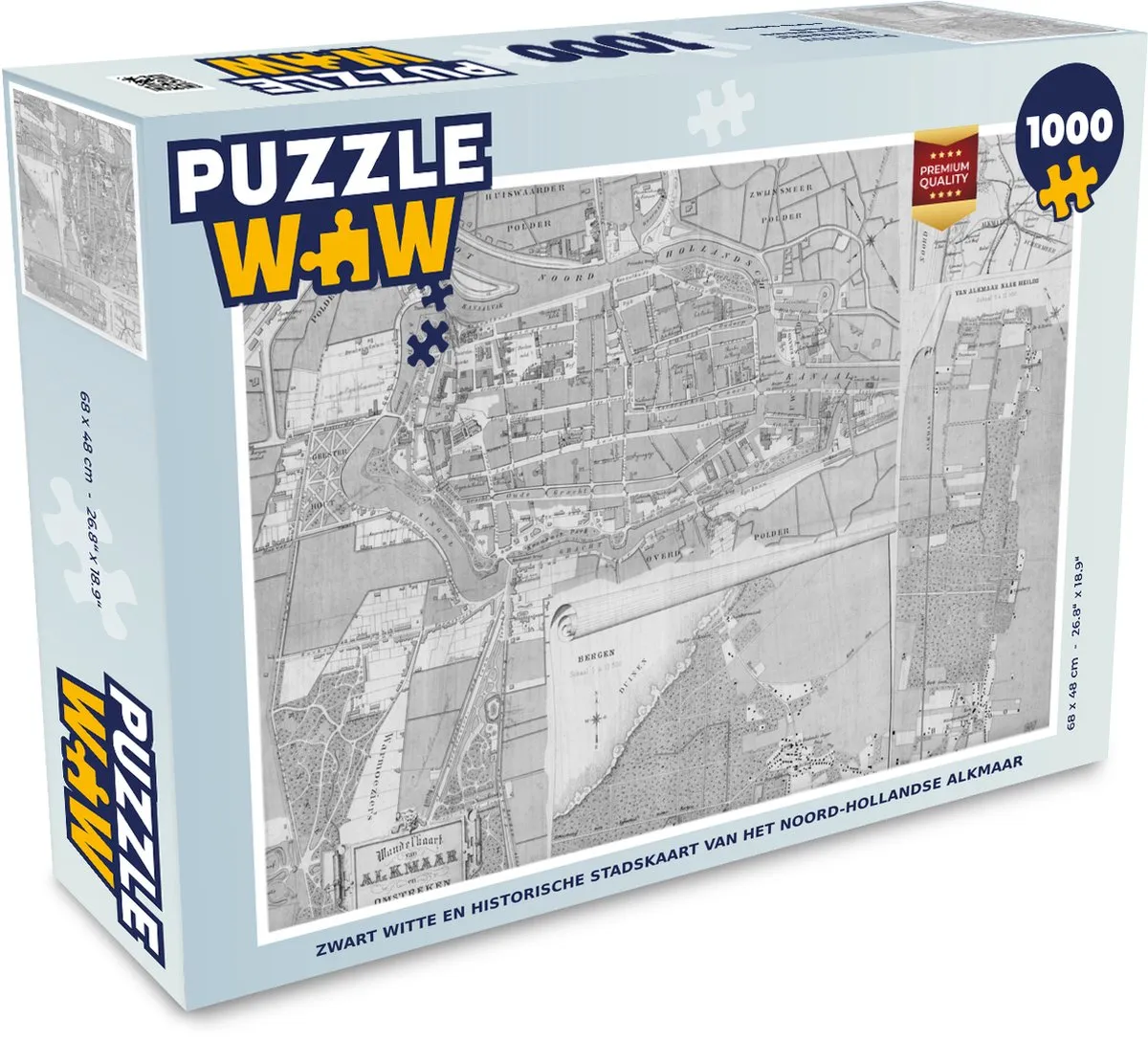 PuzzleWow Vintage Alkmaar Legpuzzel 1000 Stuks