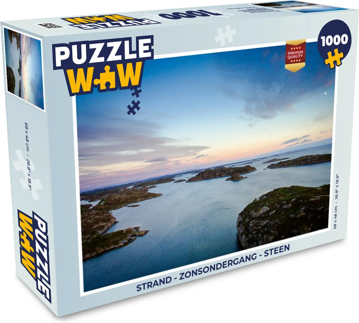 PuzzleWow Strand Zonsondergang Legpuzzel 1000 Stuks