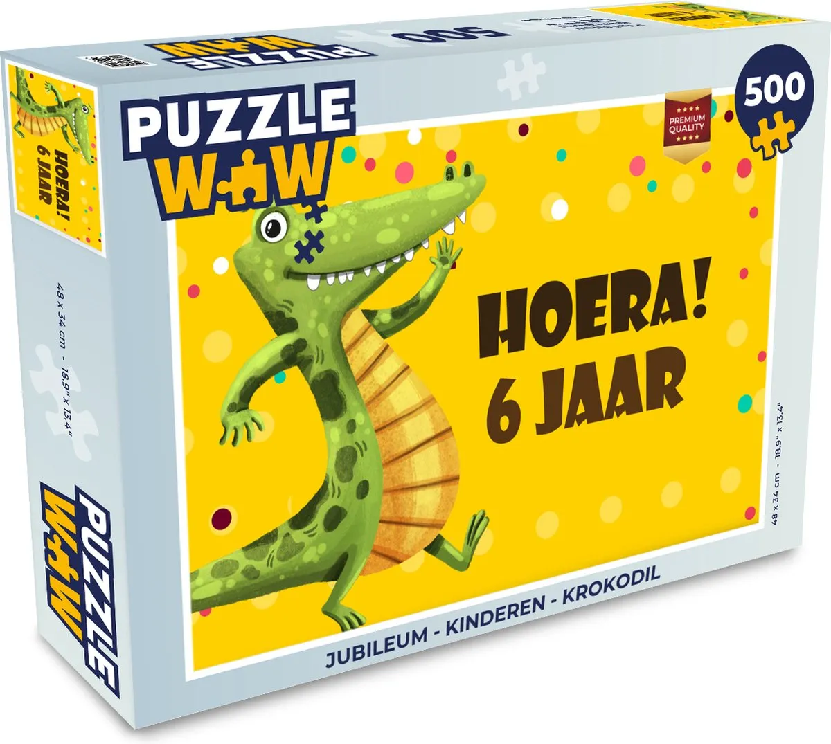 PuzzleWow Jubileum Krokodil Legpuzzel 500 Stuks