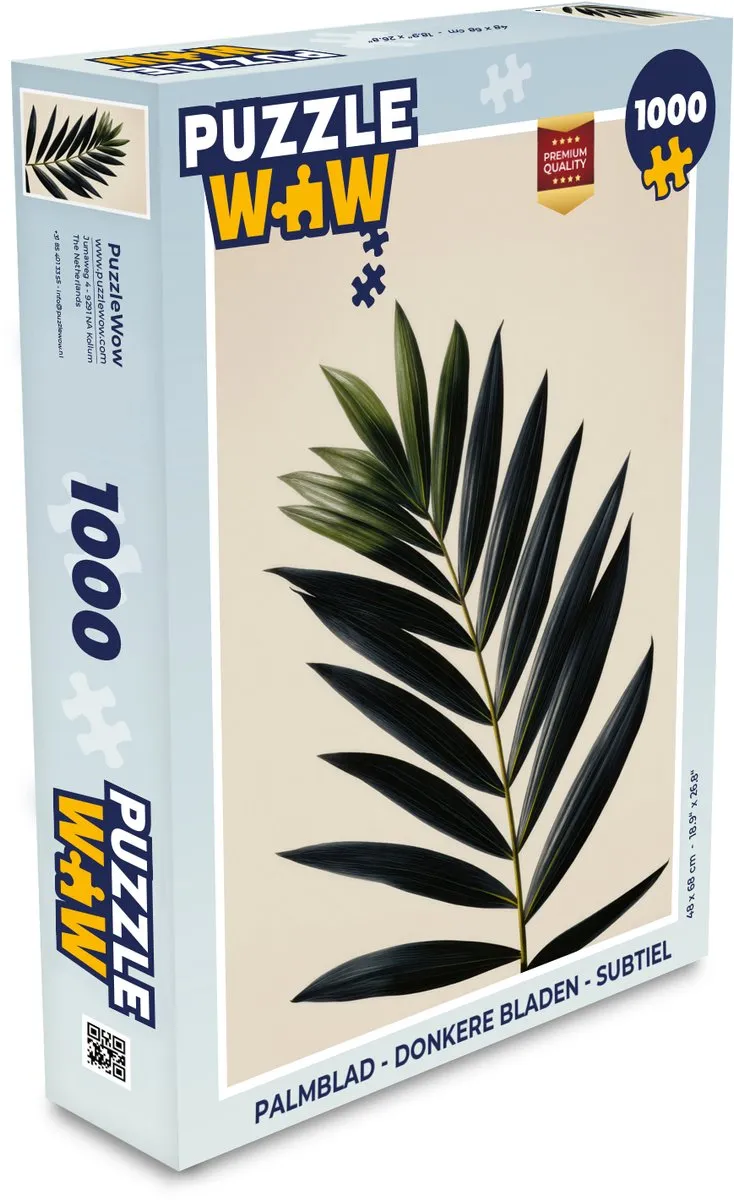 PuzzleWow Palmblad Legpuzzel 1000 Stuks