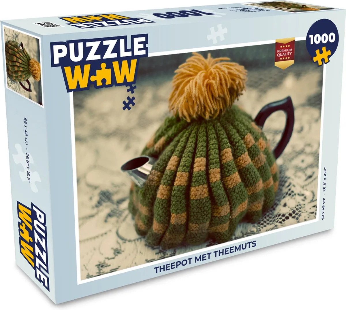 PuzzleWow Theepot met theemuts Legpuzzel 1000 Stuks