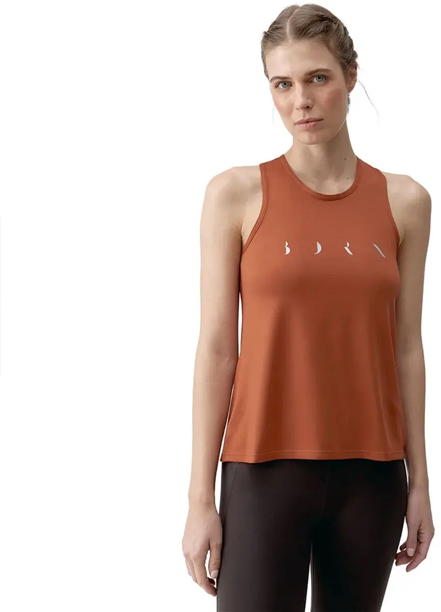 Born Living Yoga Baia Mouwloos T-shirt Oranje S Vrouw
