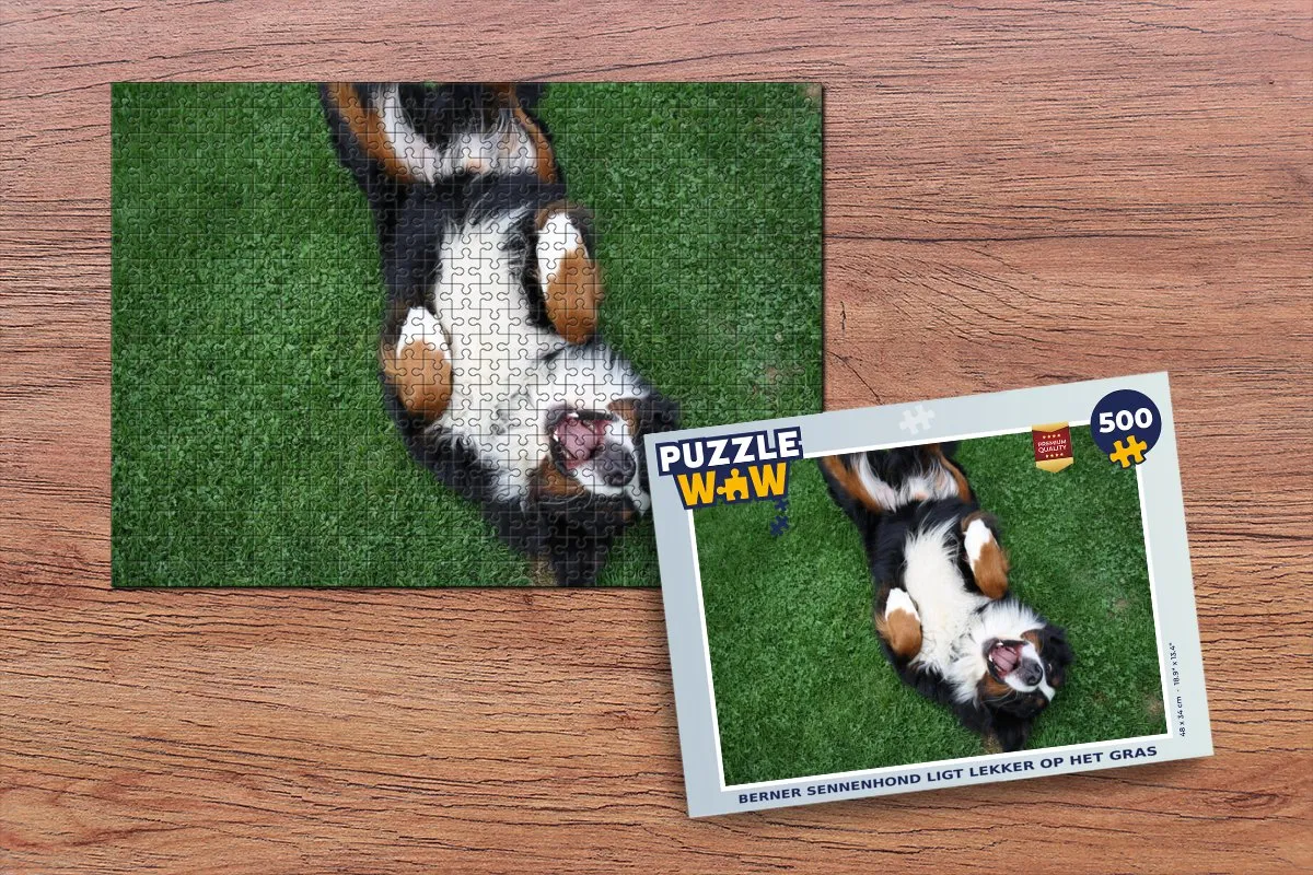 PuzzleWow Berner Sennenhond Legpuzzel 500 Stuks - Multicolor