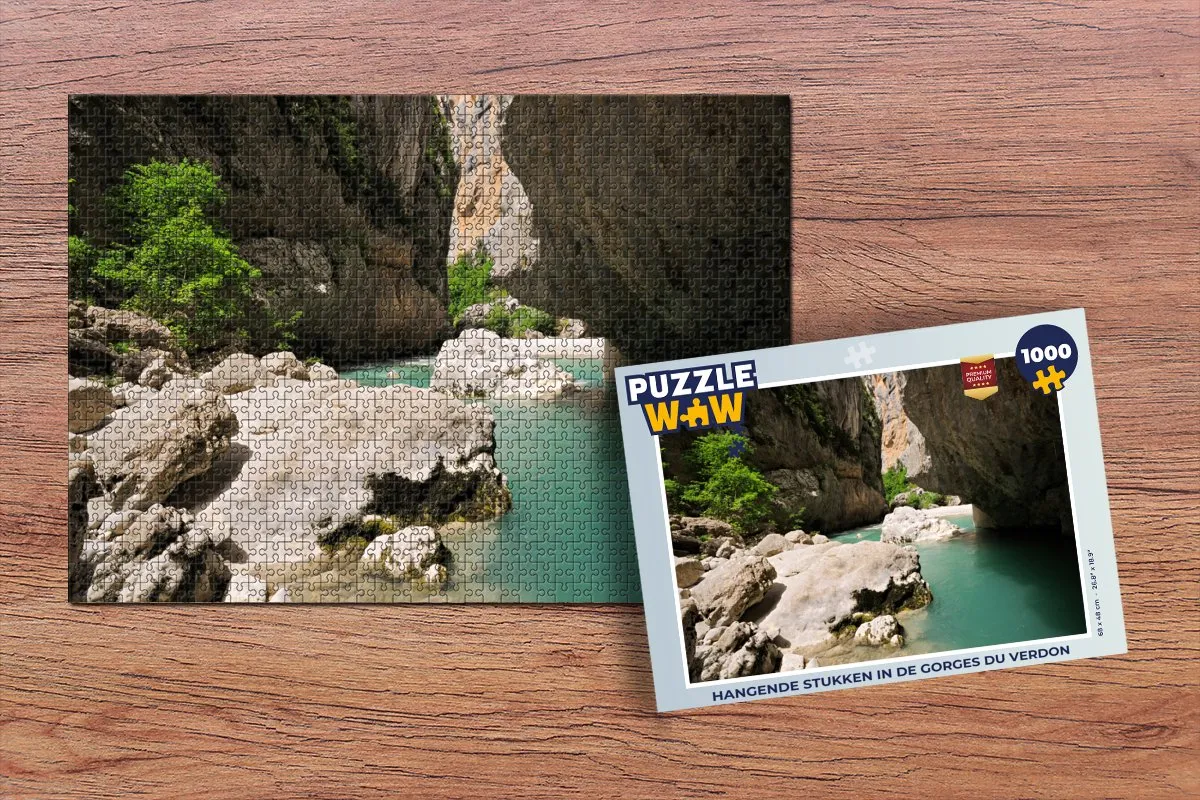 PuzzleWow Legpuzzel Gorges du Verdon 1000 Stuks - Multicolor