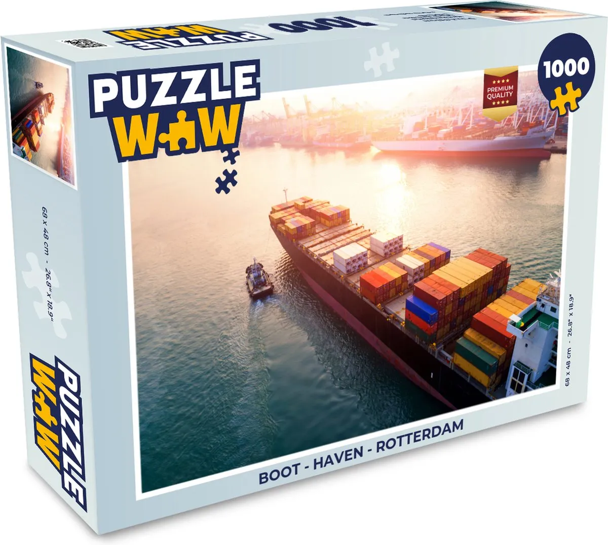 PuzzleWow Boot Haven Rotterdam Legpuzzel 1000 Stuks