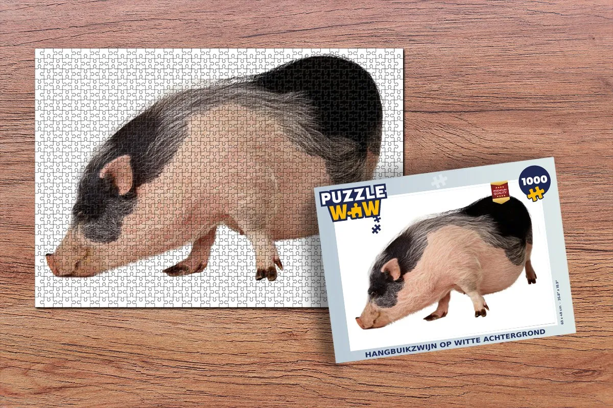 PuzzleWow Hangbuikzwijn Legpuzzel 1000 Stuks - Multicolor