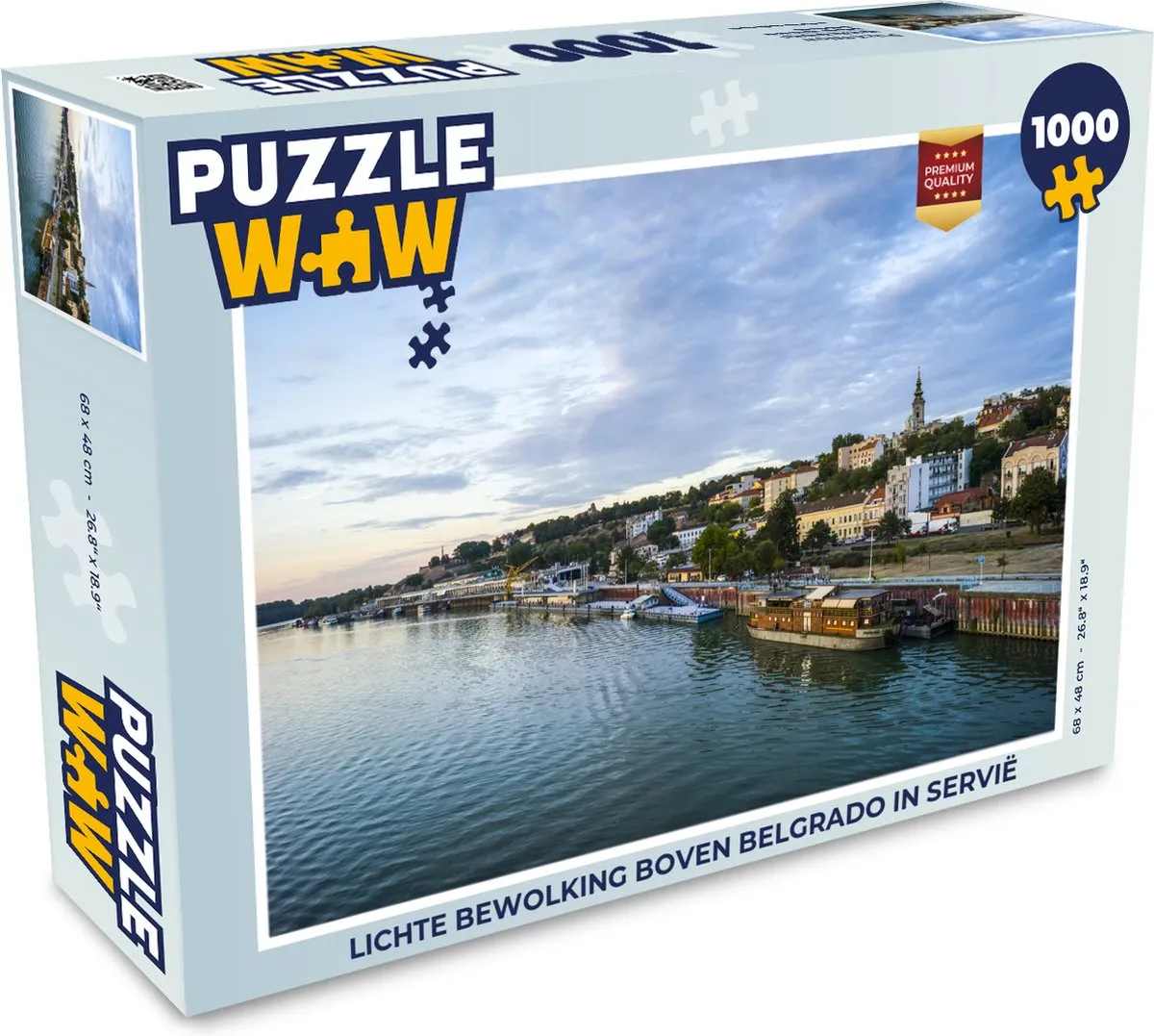 PuzzleWow Legpuzzel Lichte Bewolking Belgrado 1000 Stuks