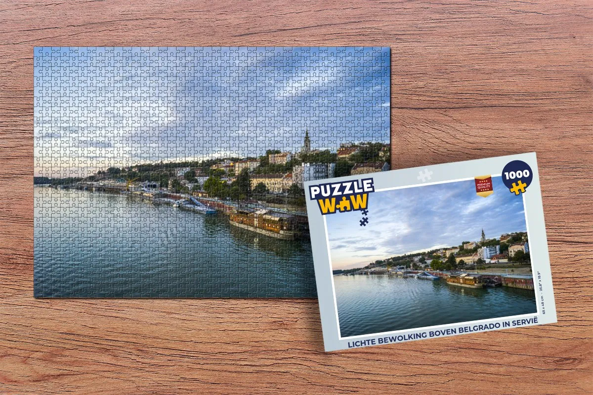 PuzzleWow Legpuzzel Lichte Bewolking Belgrado 1000 Stuks - Multicolor