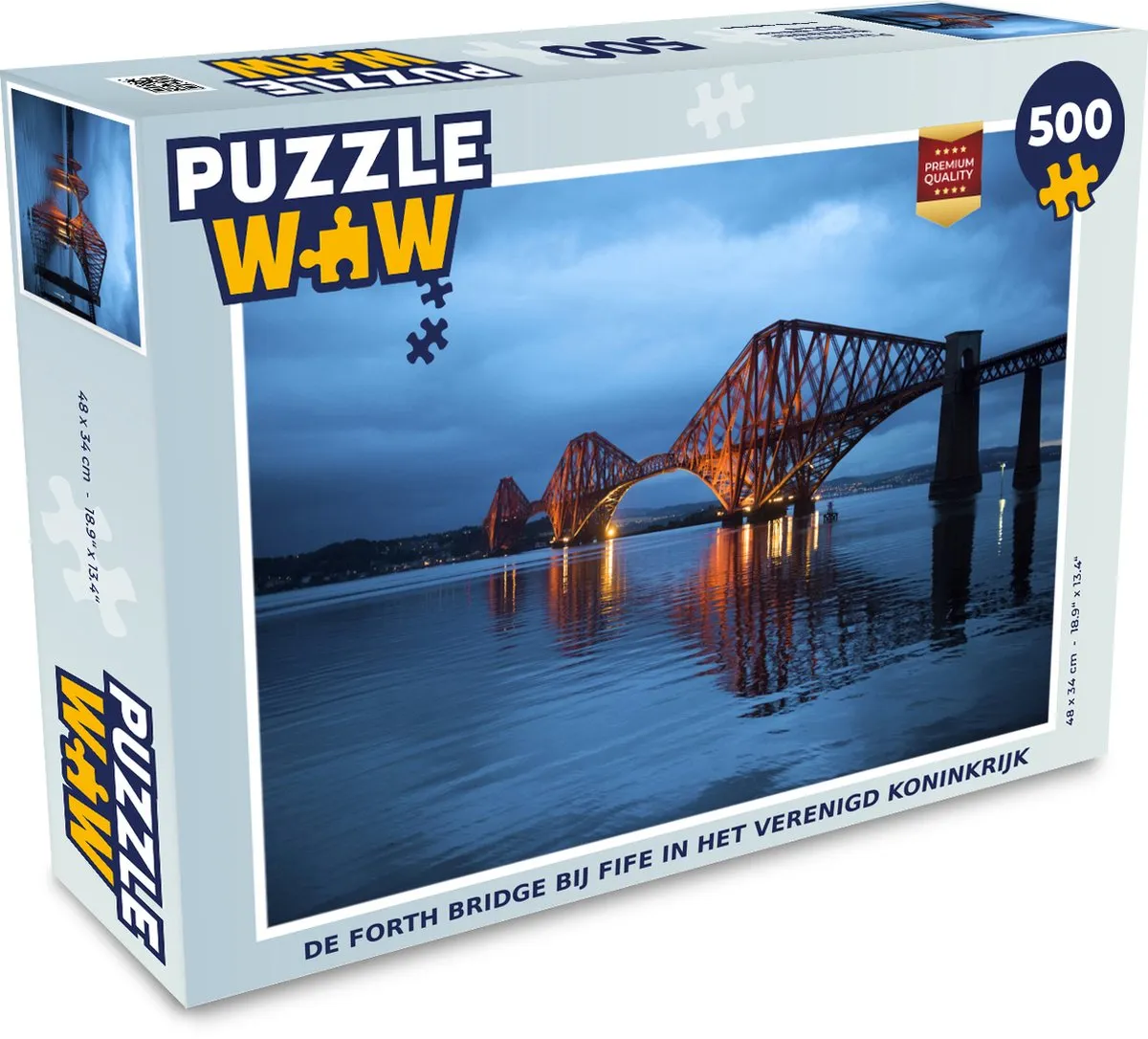 PuzzleWow Legpuzzel De Forth Bridge 500 Stuks - Multicolor