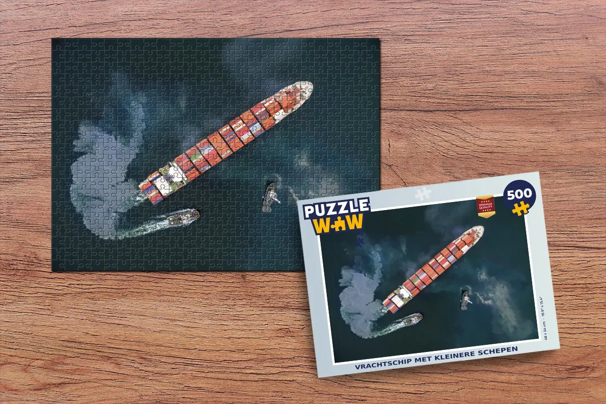 PuzzleWow Vrachtschip Legpuzzel 500 Stuks - Multicolor