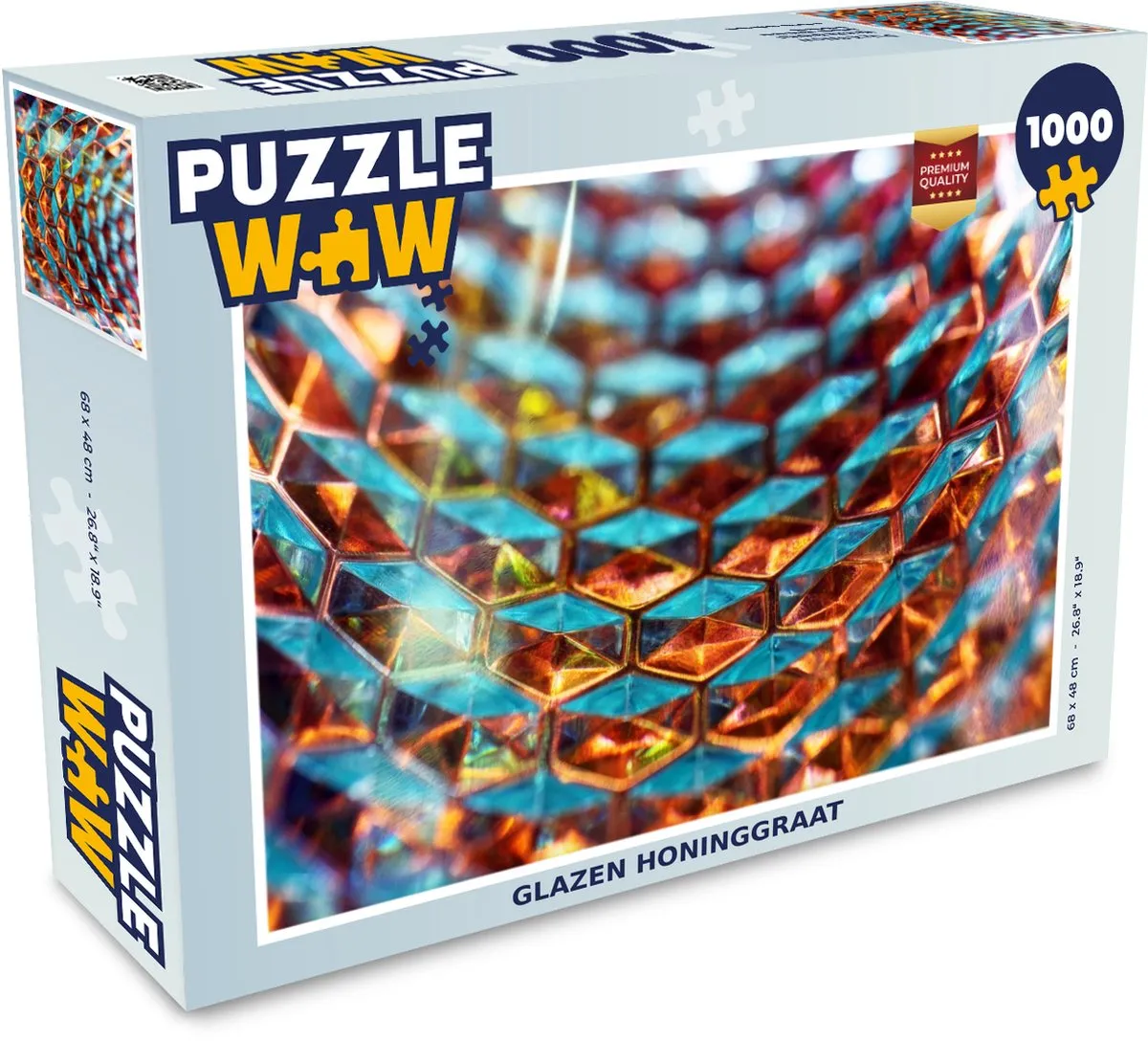 PuzzleWow Glazen Honinggraat Legpuzzel 1000 Stuks