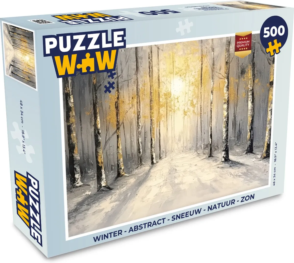 PuzzleWow Winter Bos Legpuzzel 500 Stuks - 8721166929692