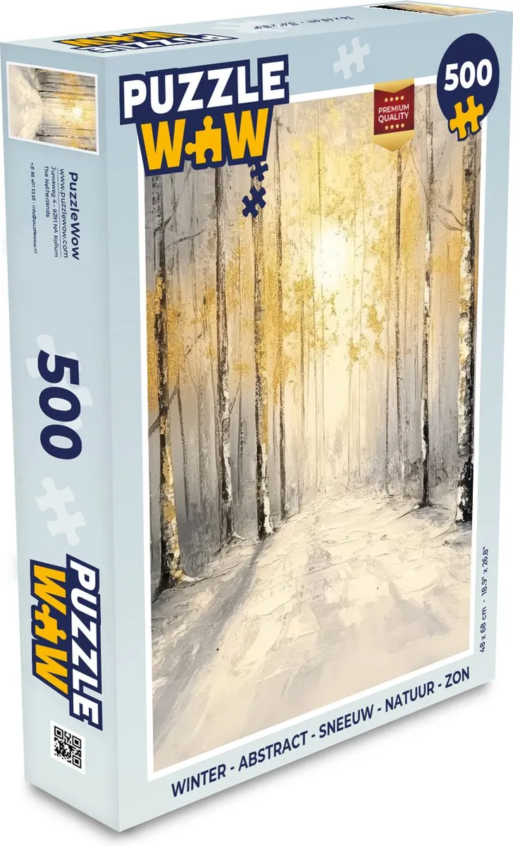 PuzzleWow Winter Bos Legpuzzel 500 Stuks