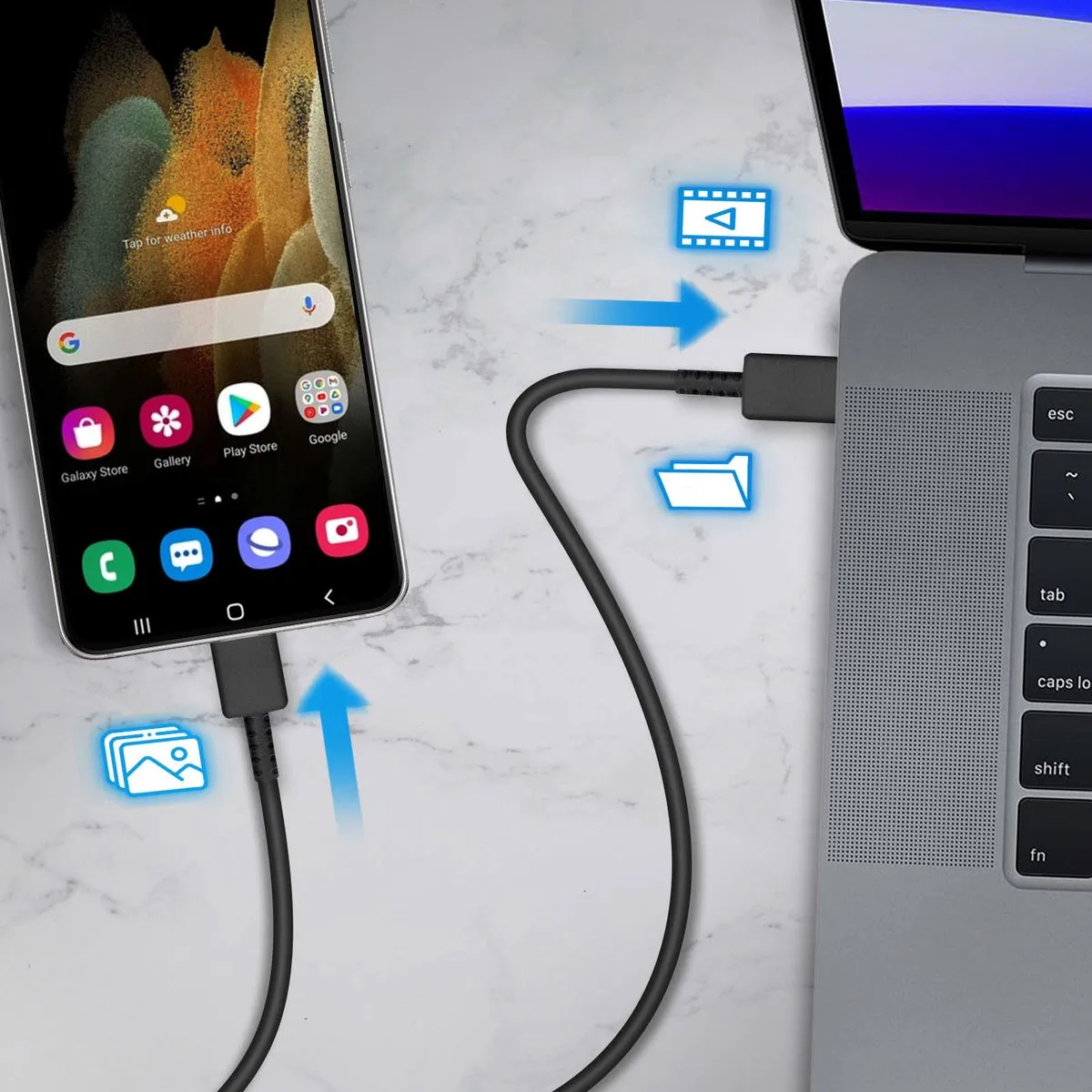 Samsung EP-TA800XB USB-C Kabel 25W - Zwart - afbeelding 6 van 6