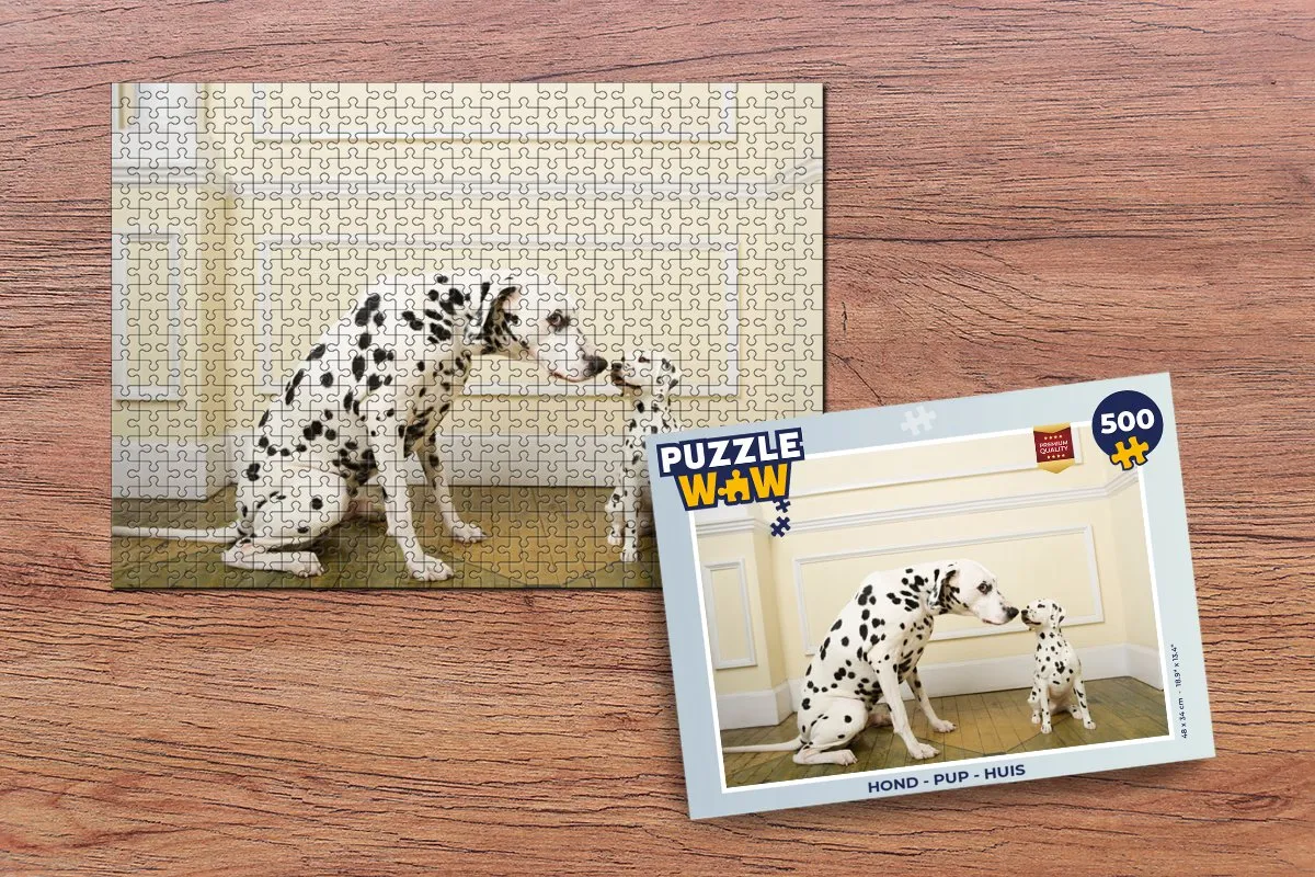 PuzzleWow Pup Huis Legpuzzel 500 Stuks - Multicolor