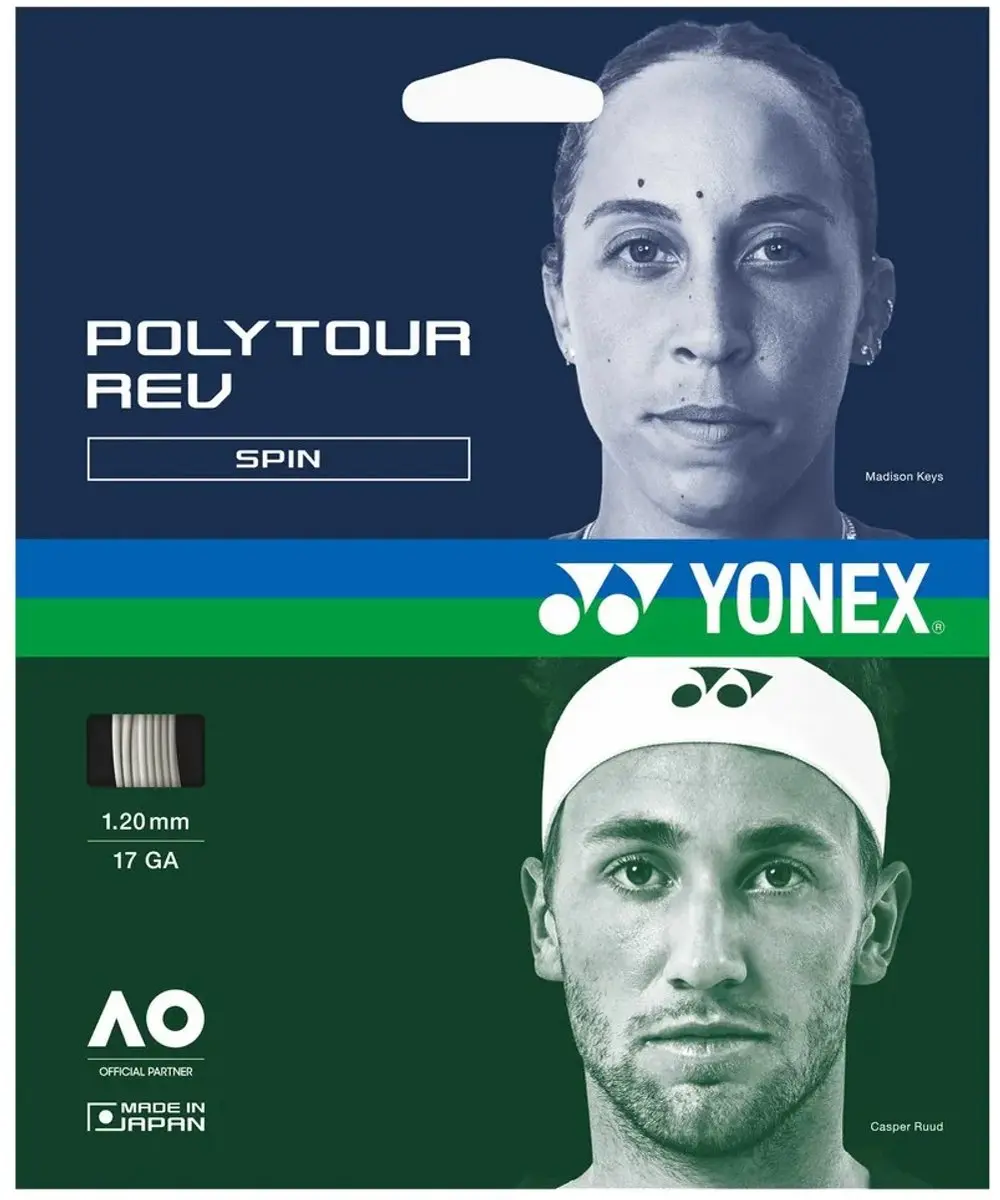 Yonex Polytour Rev 200 M H/g Tennisracketsnaar Transparant 1.20 mm
