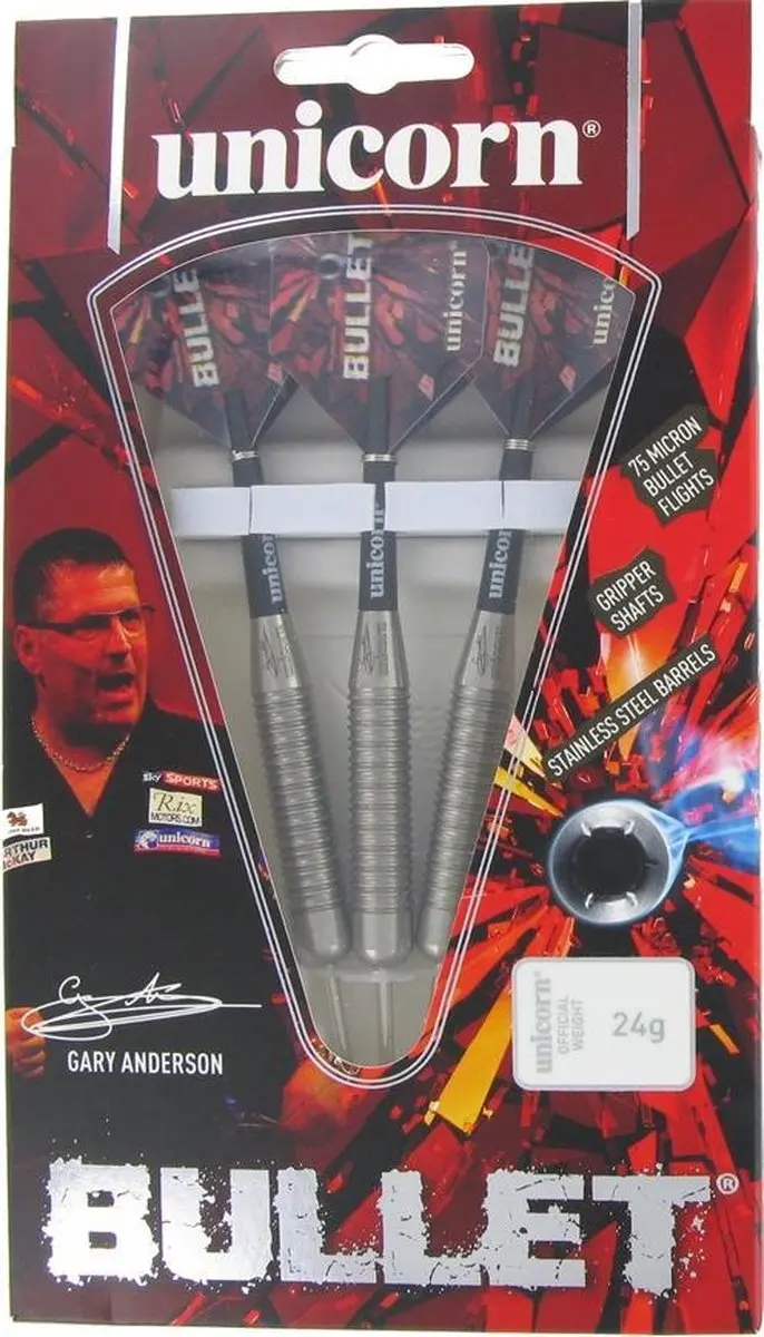 Unicorn Bullet Gary Anderson P1 Dartpijlen - 3 Stuks - afbeelding 5 van 6