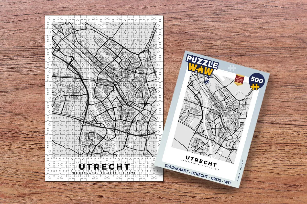 PuzzleWow Utrecht Legpuzzel 500 Stuks - Multicolor