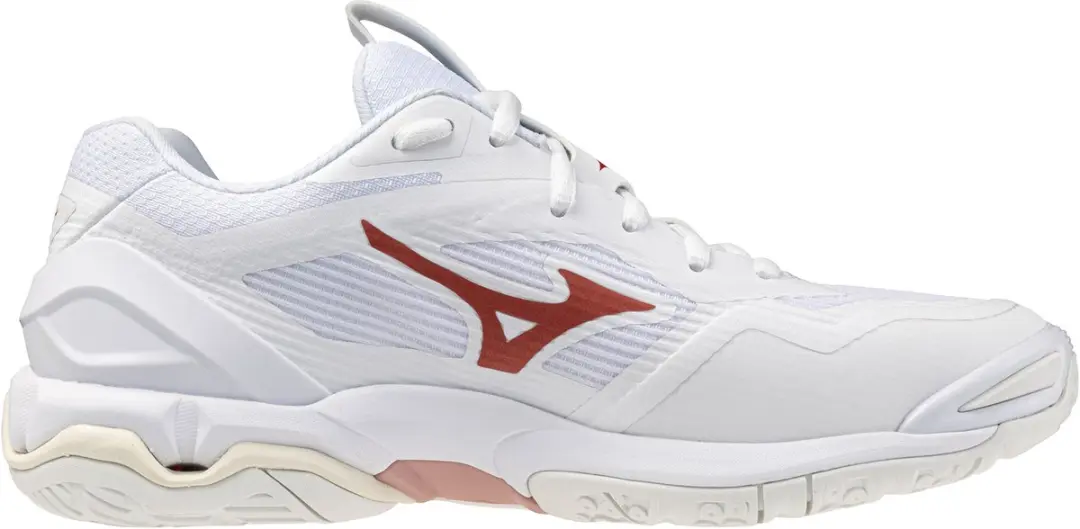 Mizuno Wave Stealth X1GB243073 Dames Indoorschoenen - 37 - Wit/roze - afbeelding 3 van 5