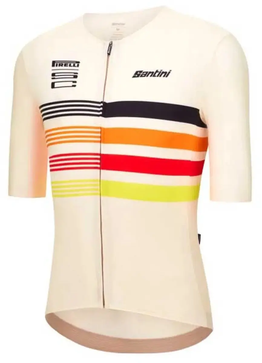 Santini Pirelli Tape Korte Mouw Wielertrui Wit M - afbeelding 3 van 3