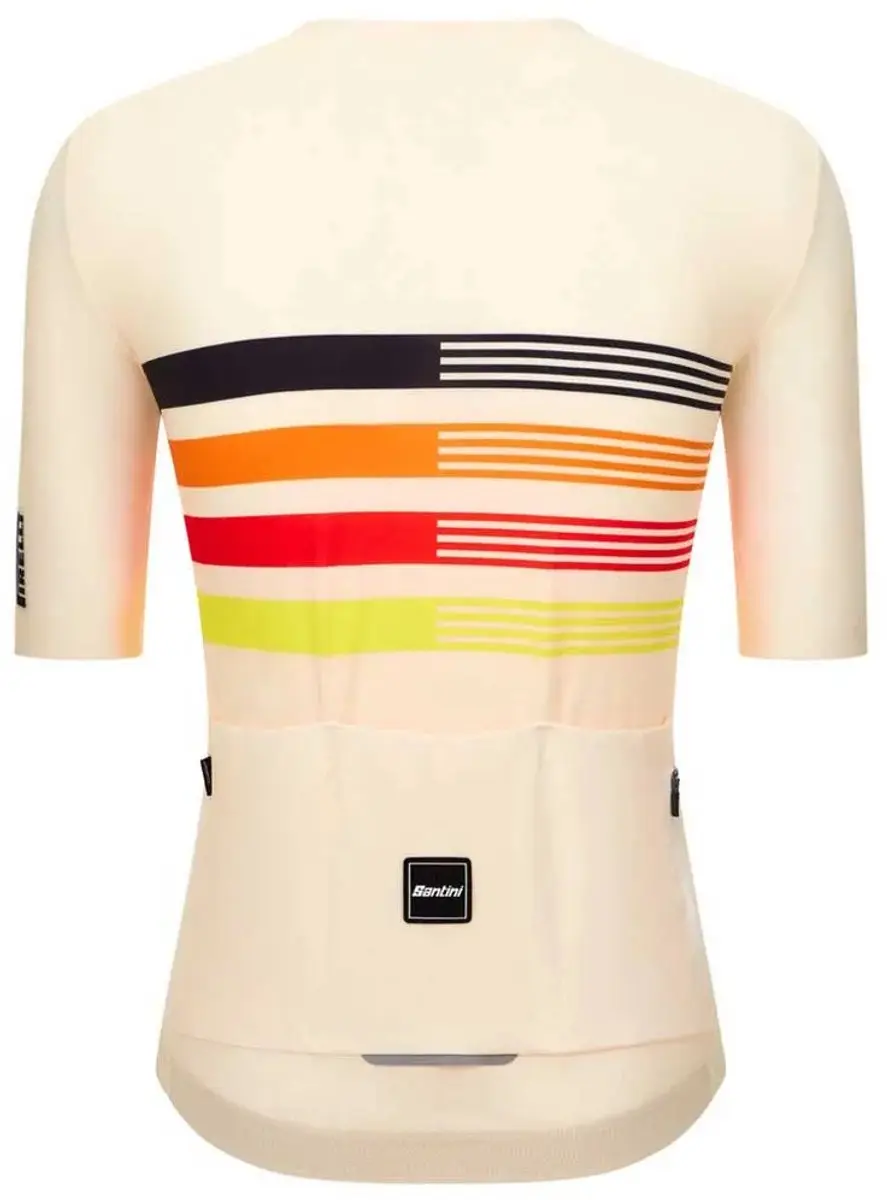 Santini Pirelli Tape Korte Mouw Wielertrui Wit M - afbeelding 2 van 3