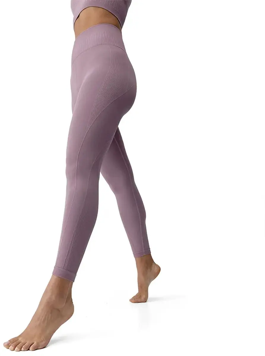 Born Living Yoga Laia Seamless Leggings Met Hoge Taille Paars,Roze L Vrouw
