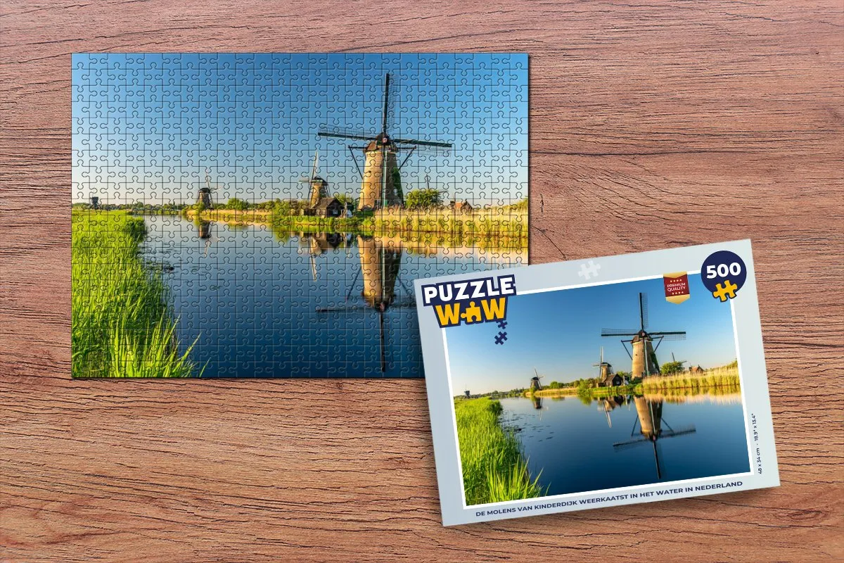 PuzzleWow Molen Legpuzzel 500 Stuks - Multicolor