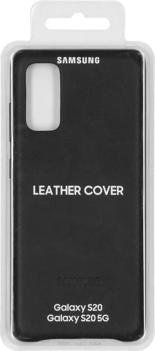 Samsung Galaxy S20 Leather Hoesje - Zwart