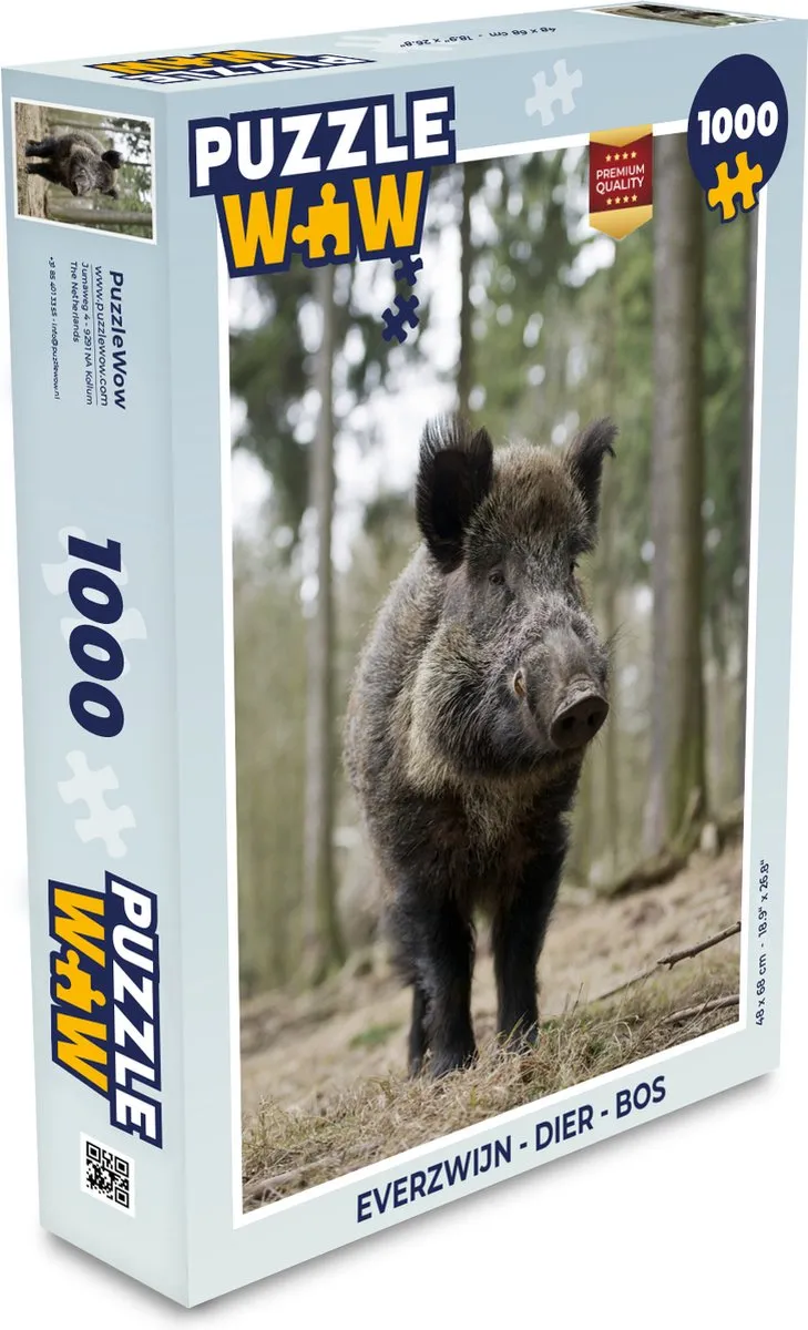 PuzzleWow Everzwijn Legpuzzel 1000 Stuks