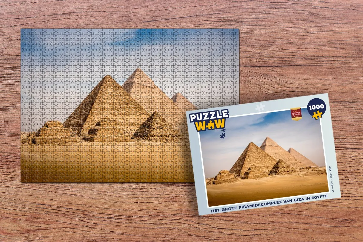 PuzzleWow Het Grote Piramidecomplex van Giza Legpuzzel 1000 Stuks - Multicolor
