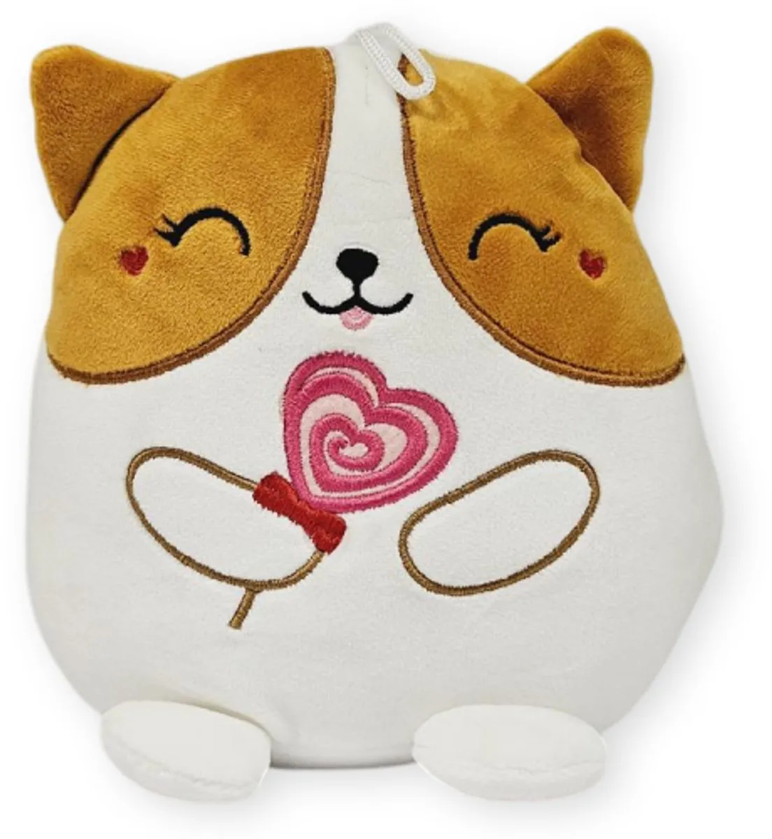Topknuffels Hond met Hartjes Lolly Pluche Knuffel 20cm