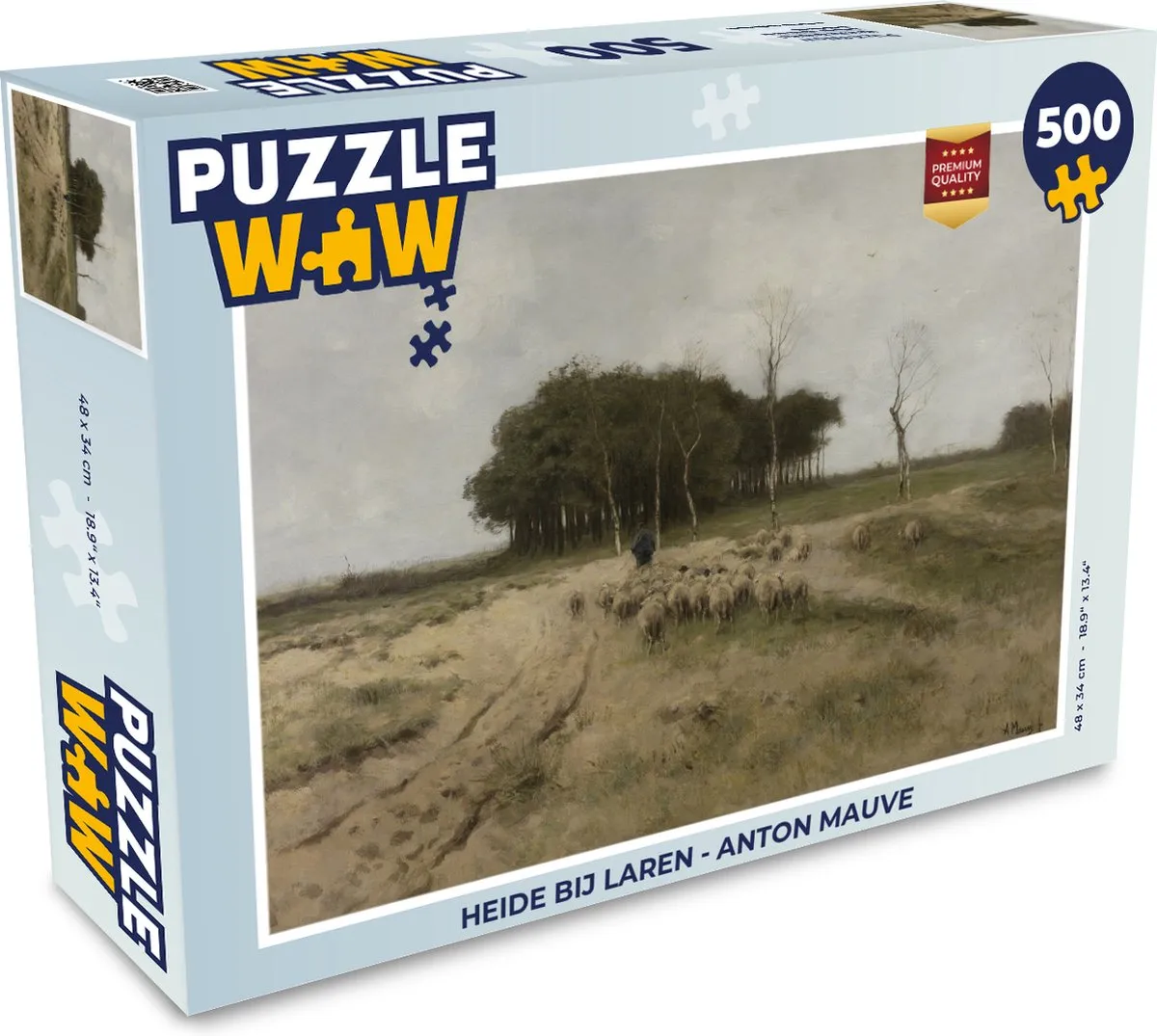 PuzzleWow Heide bij Laren Anton Mauve Legpuzzel 500 Stuks