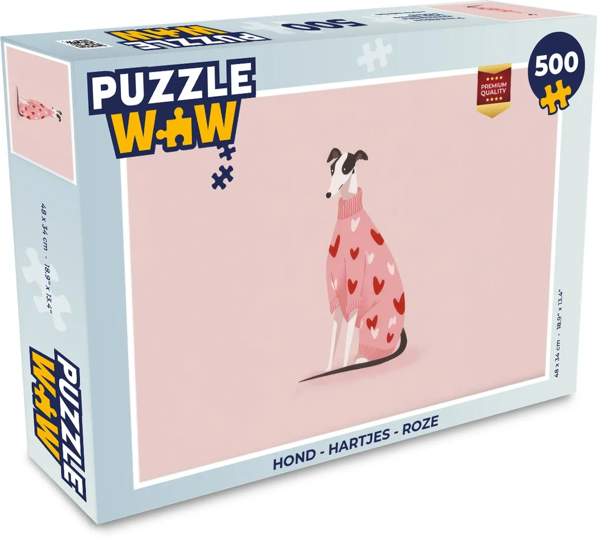 PuzzleWow Hond Hartjes Legpuzzel 500 Stuks
