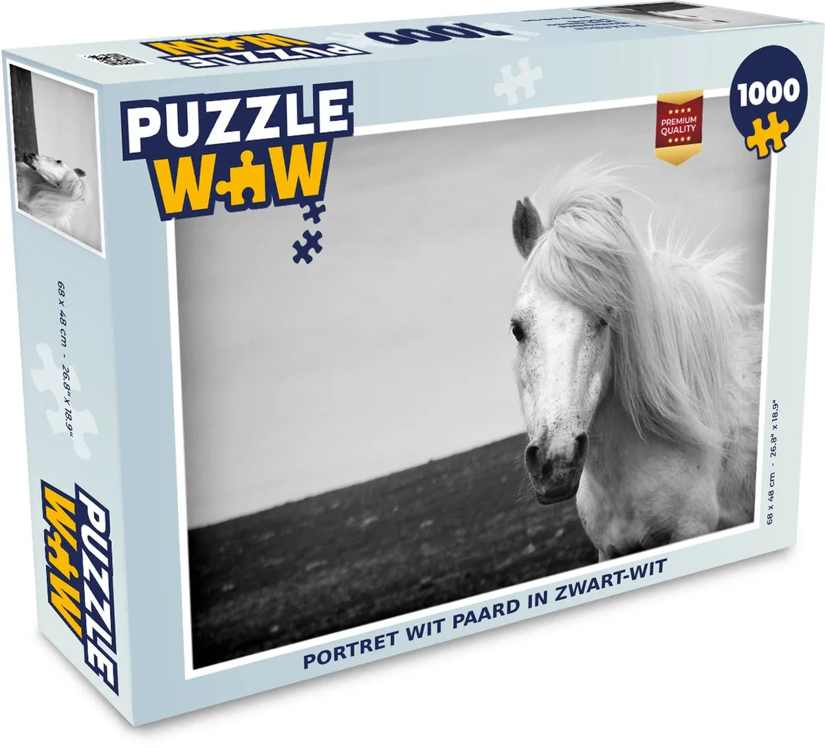 PuzzleWow Portret Paard Legpuzzel 1000 Stuks
